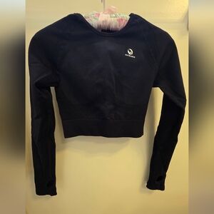 Black Women's Training Crop Top